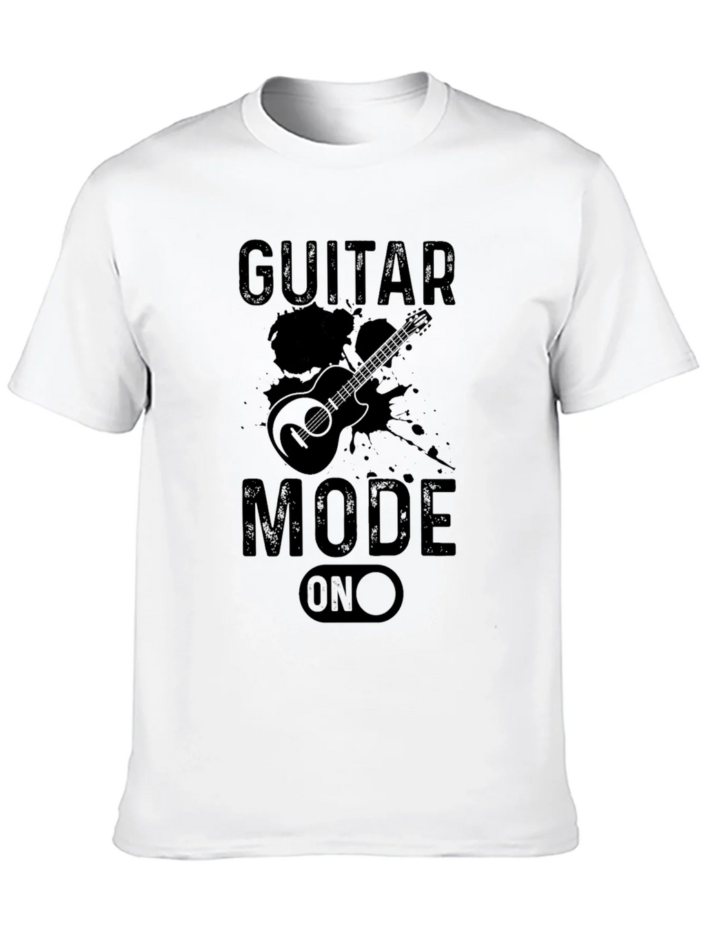 Guitar Mode On Black Graphic Tee