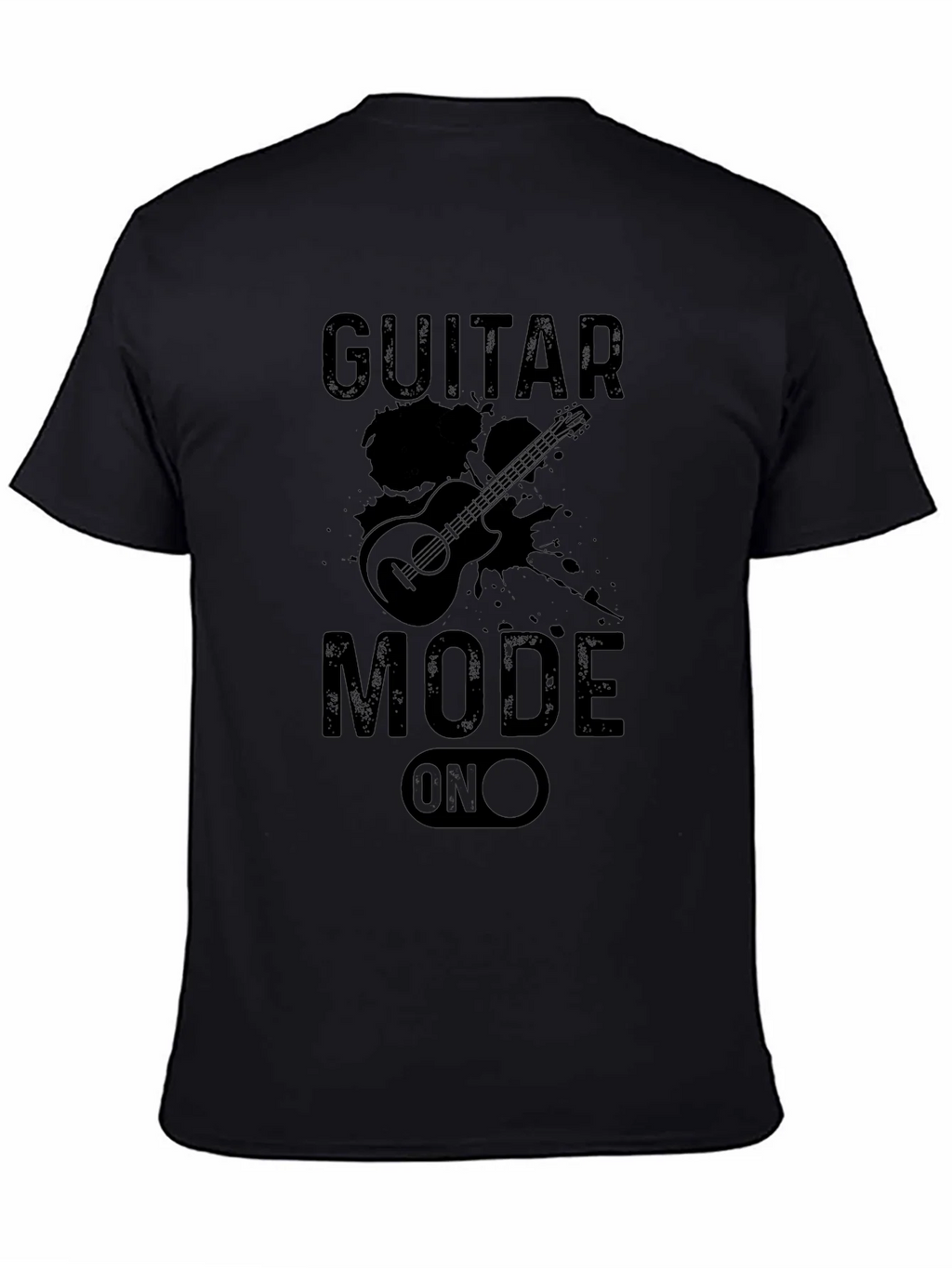 Guitar Mode On Black Graphic Tee
