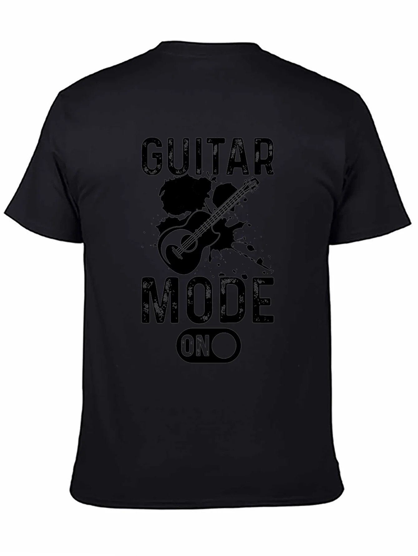 Guitar Mode On Black Graphic Tee