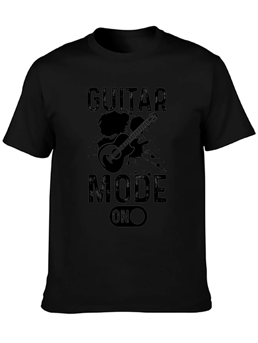 Guitar Mode On Black Graphic Tee