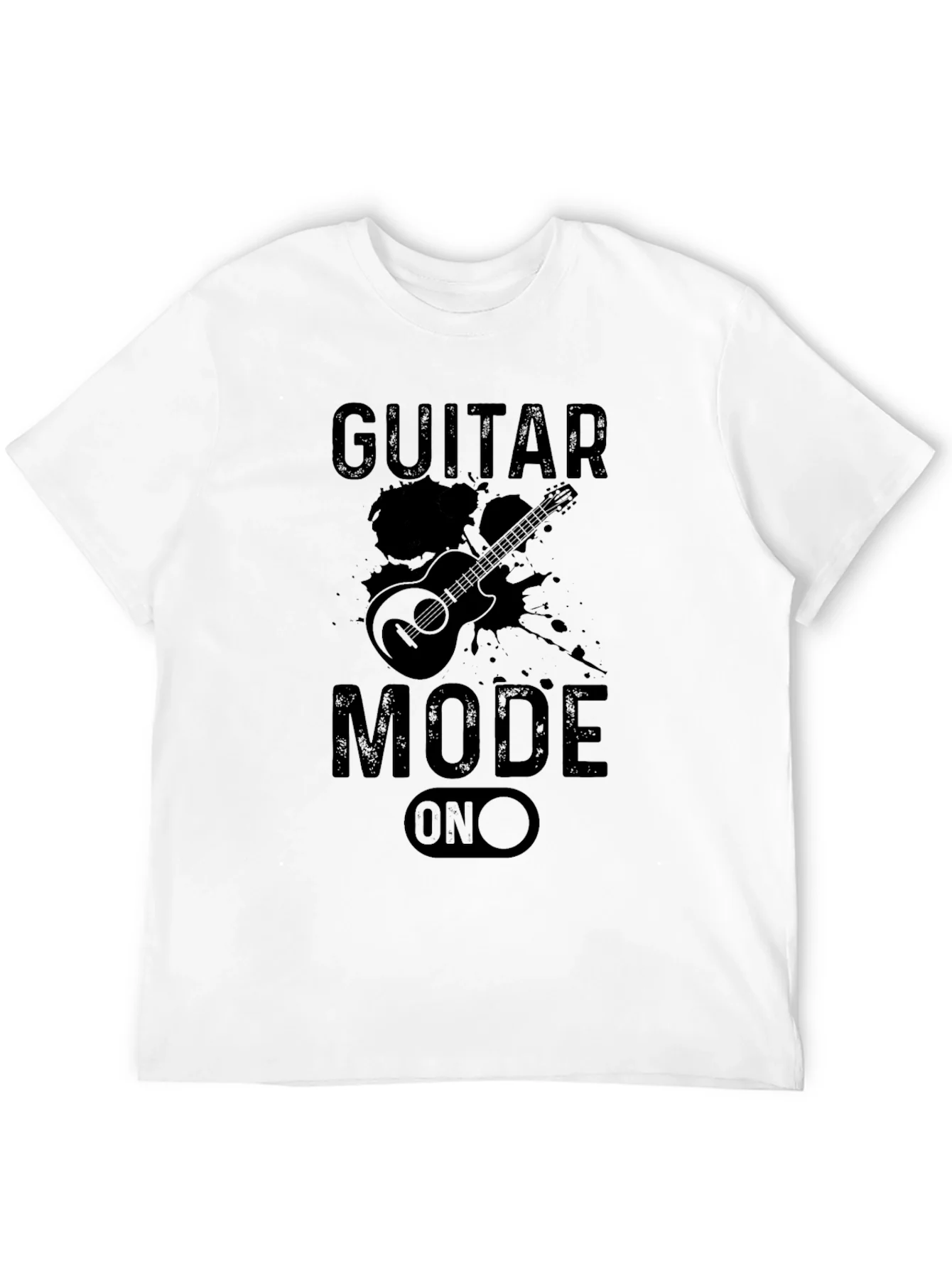 Guitar Mode On Black Graphic Tee
