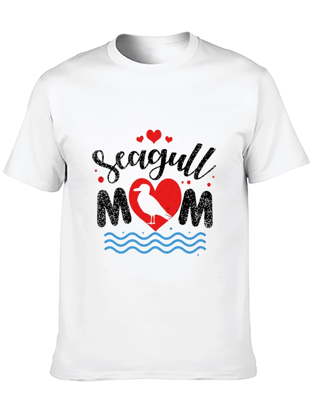 Seagull Mom Graphic Print T-Shirt