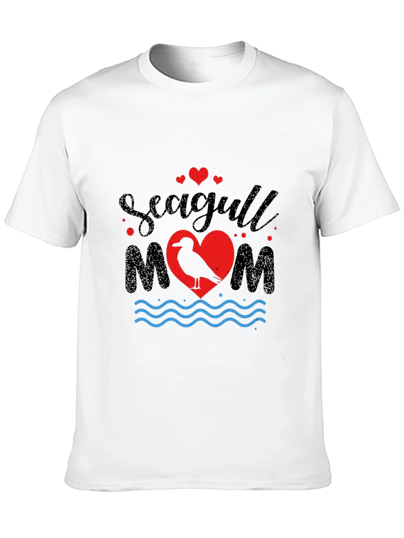 Seagull Mom Graphic Print T-Shirt