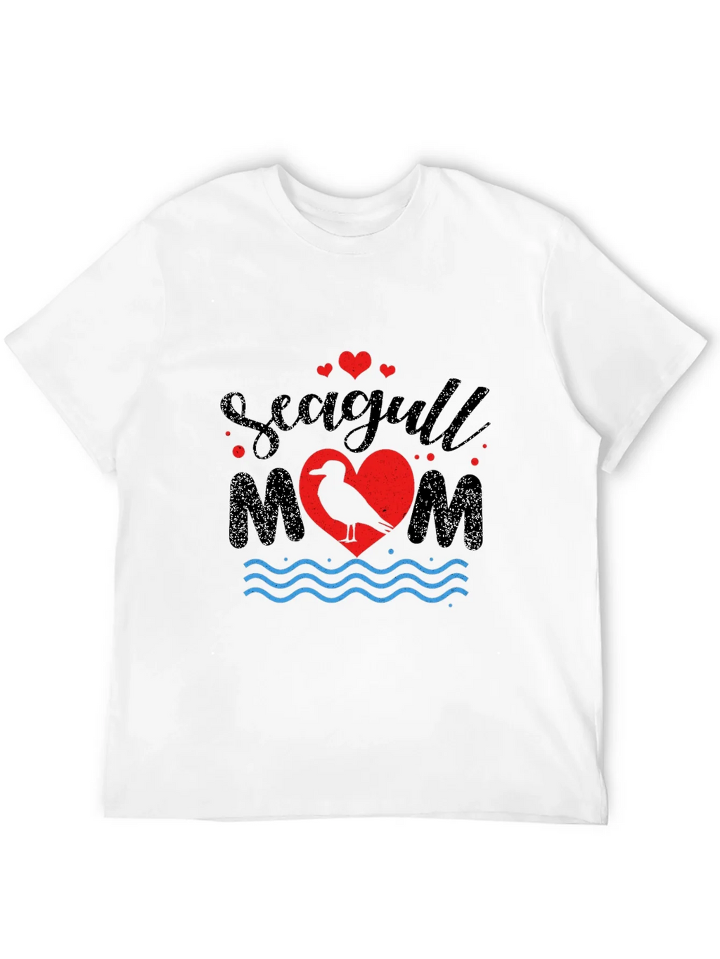 Seagull Mom Graphic Print T-Shirt