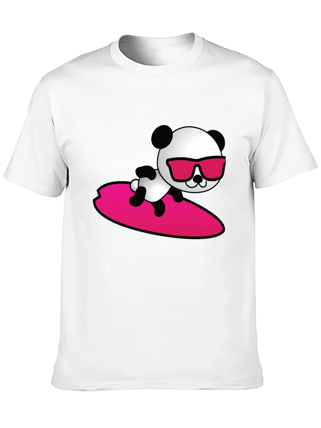 Cool Panda Surfing T-Shirt - Black