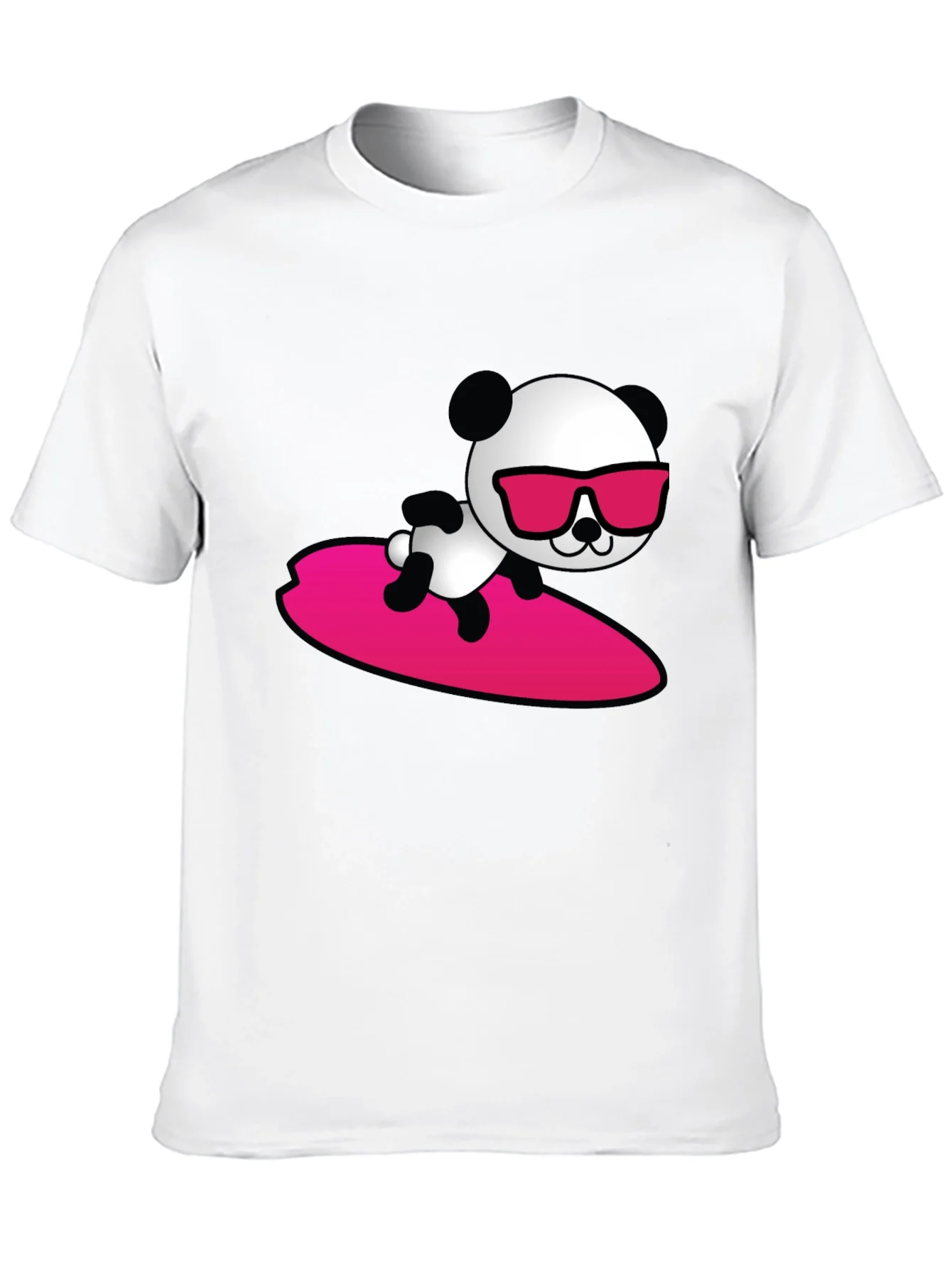 Cool Panda Surfing T-Shirt - Black