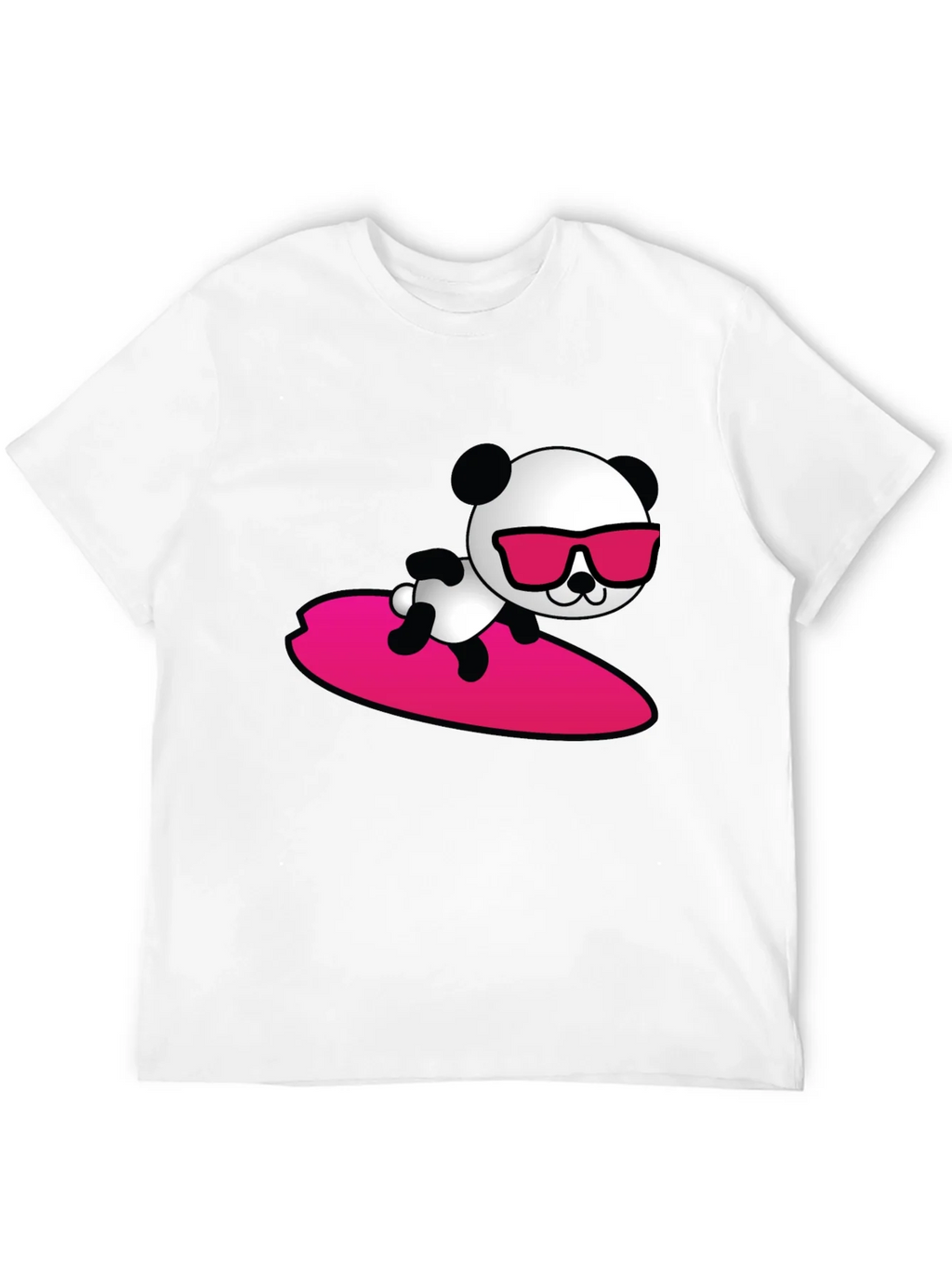 Cool Panda Surfing T-Shirt - Black