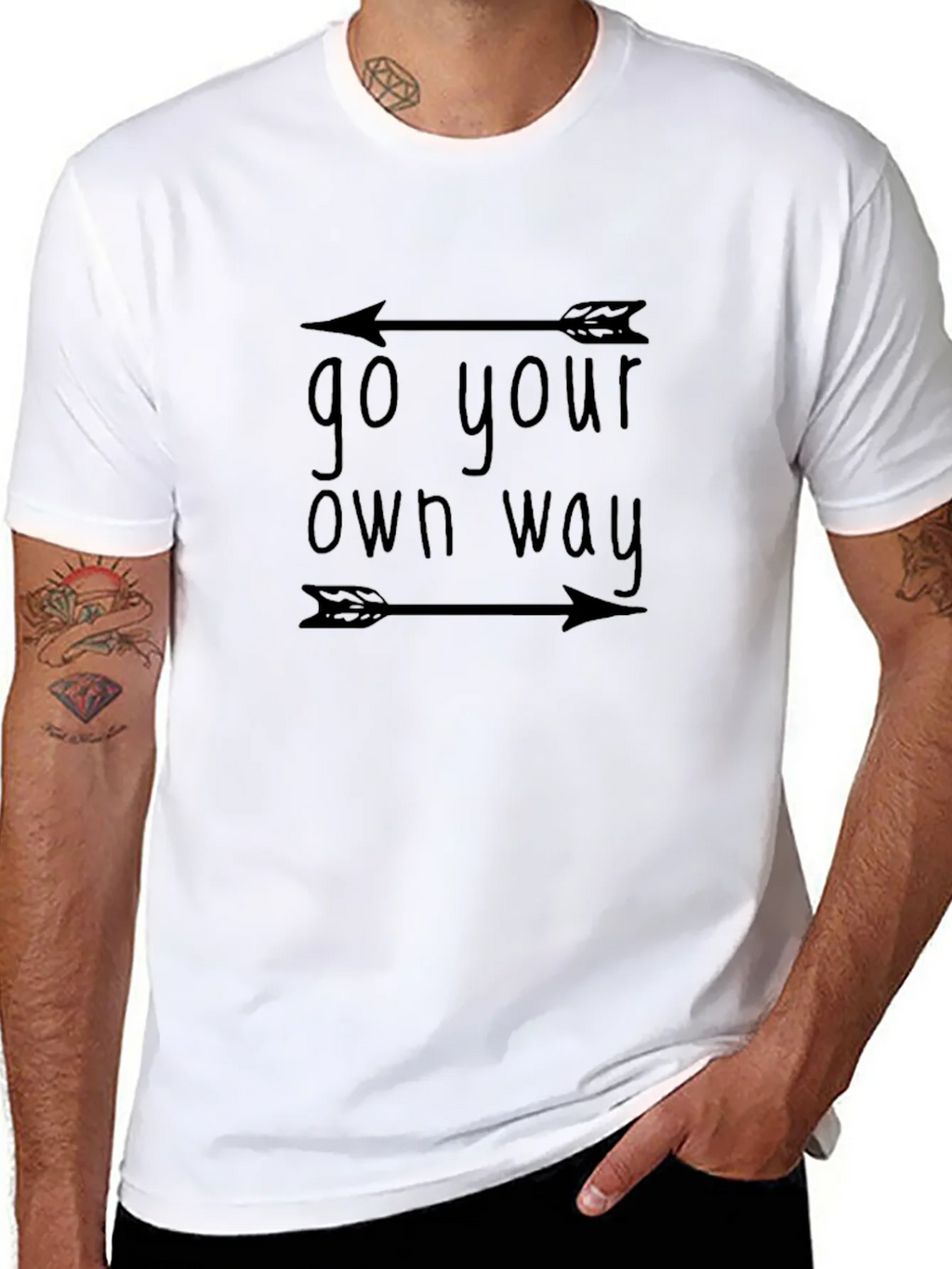Go Your Own Way Black Graphic Tee - Unisex