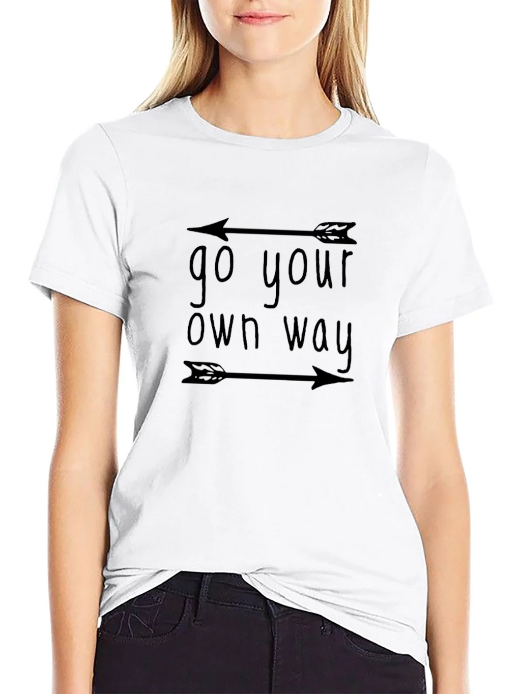Go Your Own Way Black Graphic Tee - Unisex