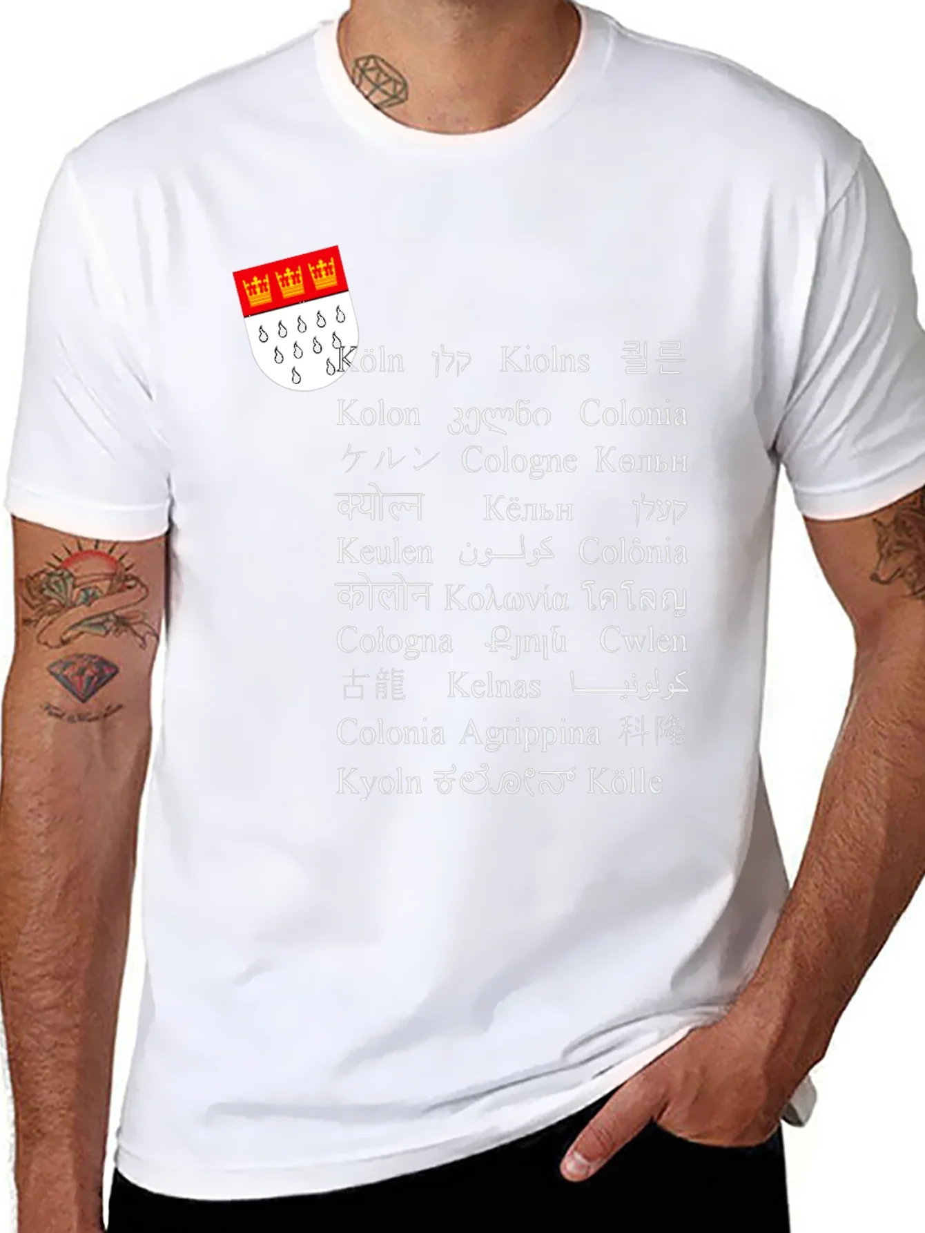 Cologne Germany T-Shirt - City Names in Multiple Languages
