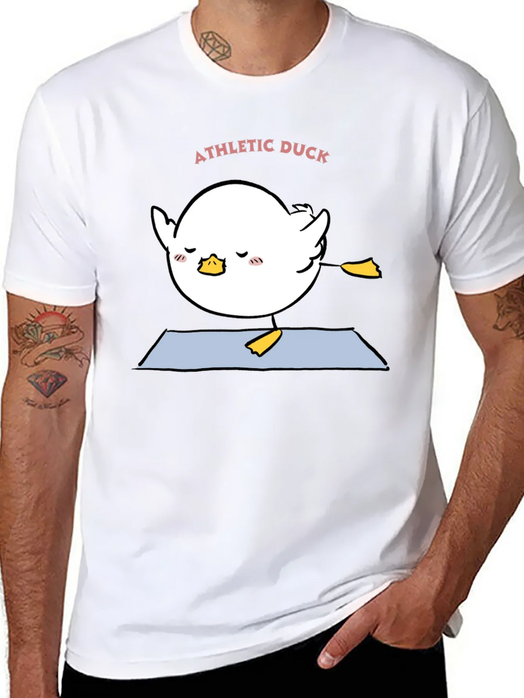 Athletic Duck Yoga T-Shirt - Black