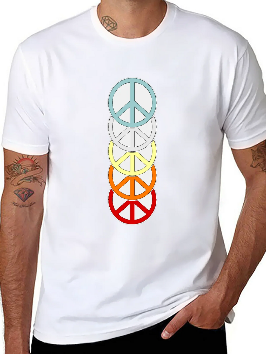 Rainbow Peace Sign T-Shirt - Stylish & Trendy