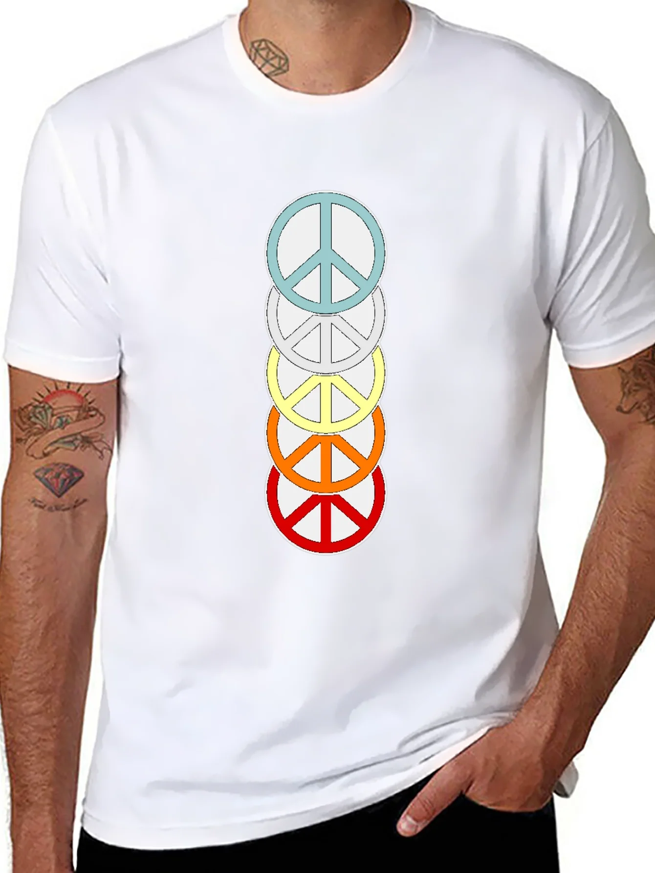 Rainbow Peace Sign T-Shirt - Stylish & Trendy