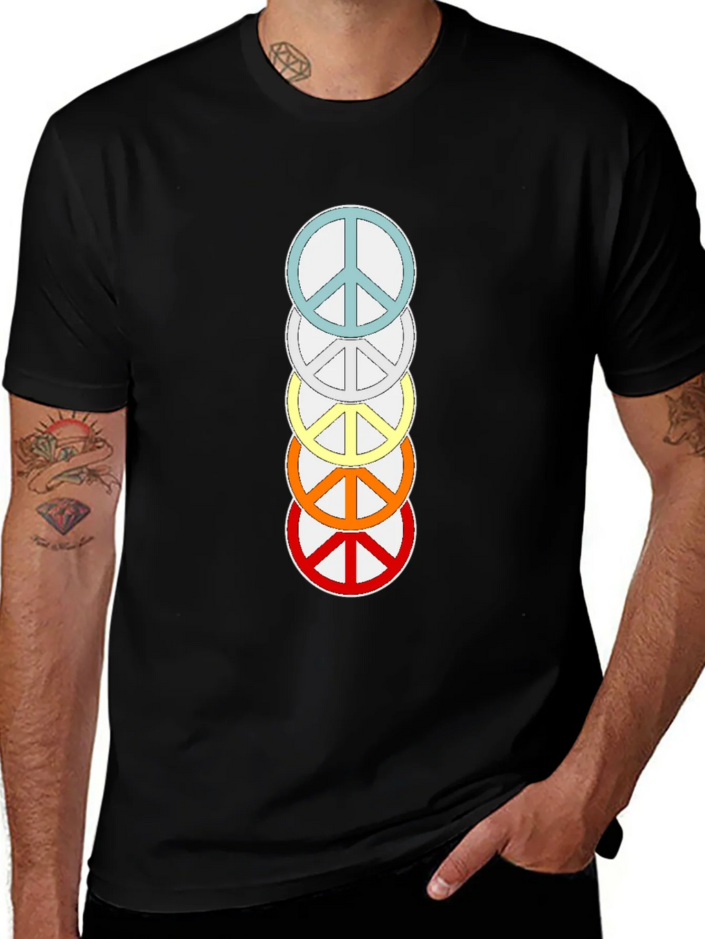 Rainbow Peace Sign T-Shirt - Stylish & Trendy
