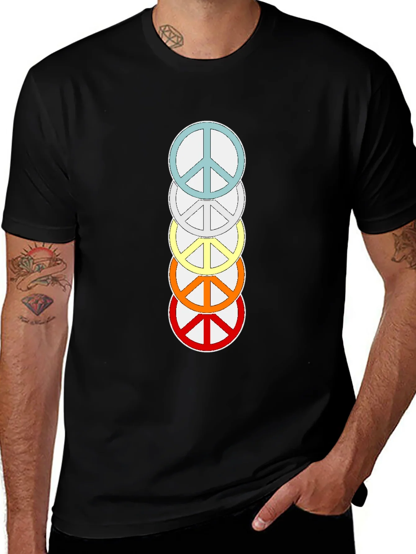 Rainbow Peace Sign T-Shirt - Stylish & Trendy