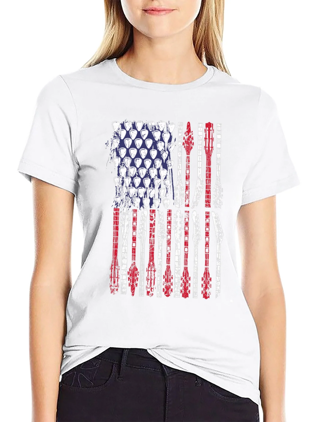 American Flag Guitar T-Shirt