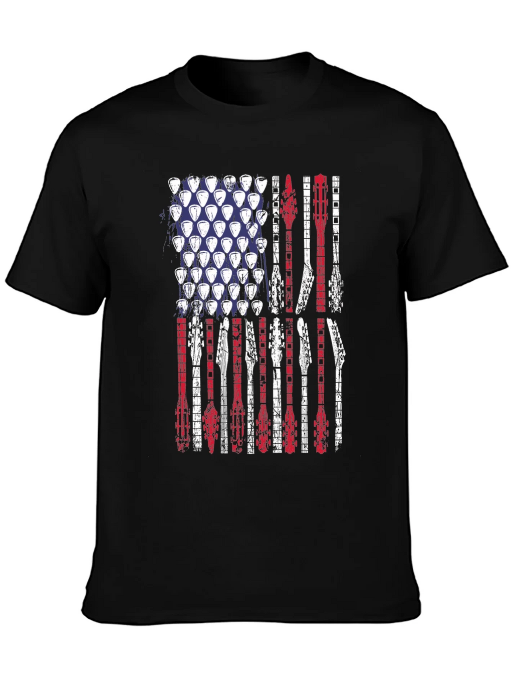 American Flag Guitar T-Shirt