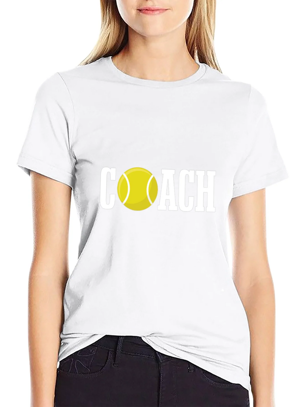 Tennis Coach Graphic Tee - Black Cotton T-Shirt