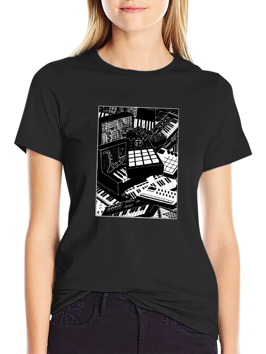 Synthesizer Print Graphic Tee