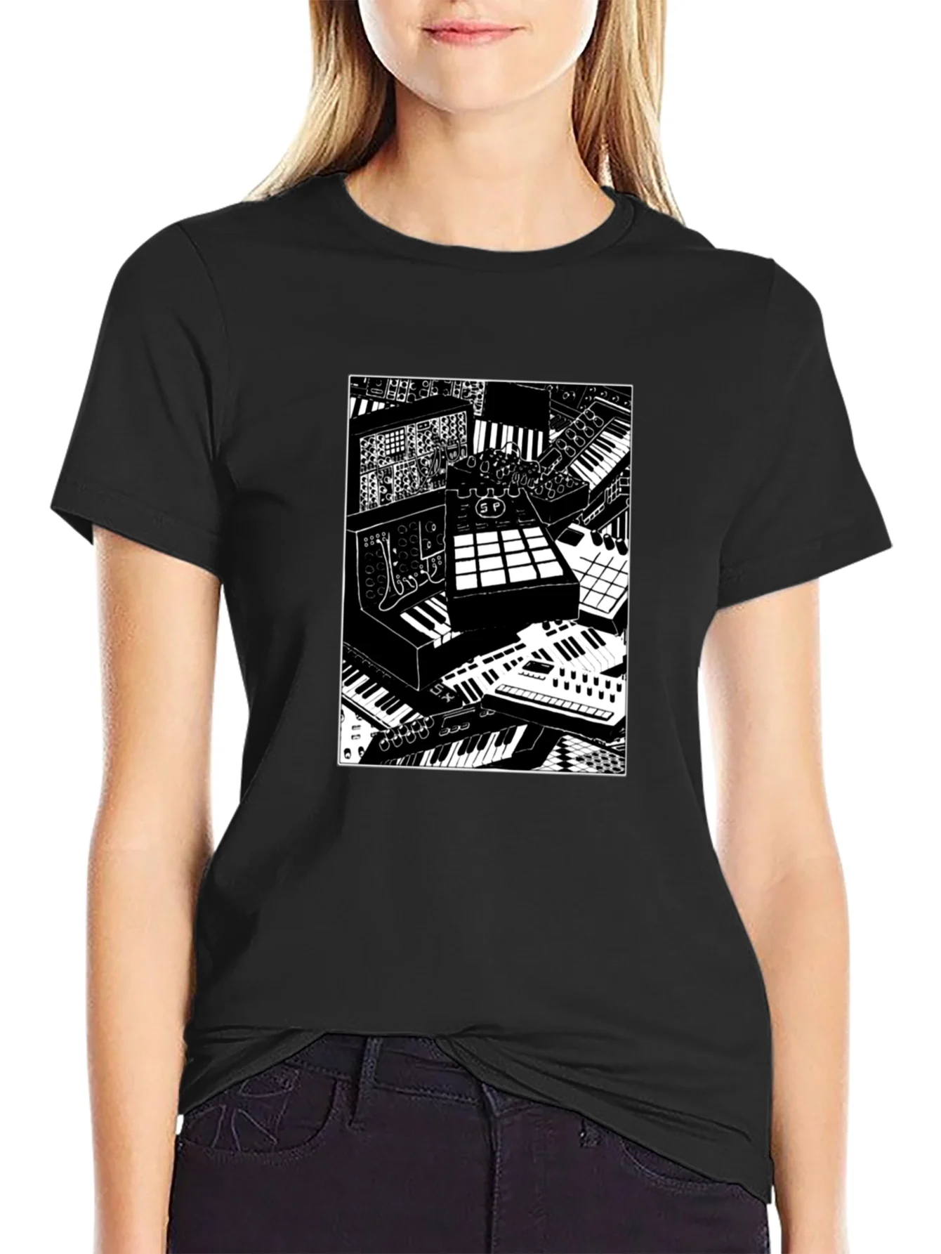 Synthesizer Print Graphic Tee