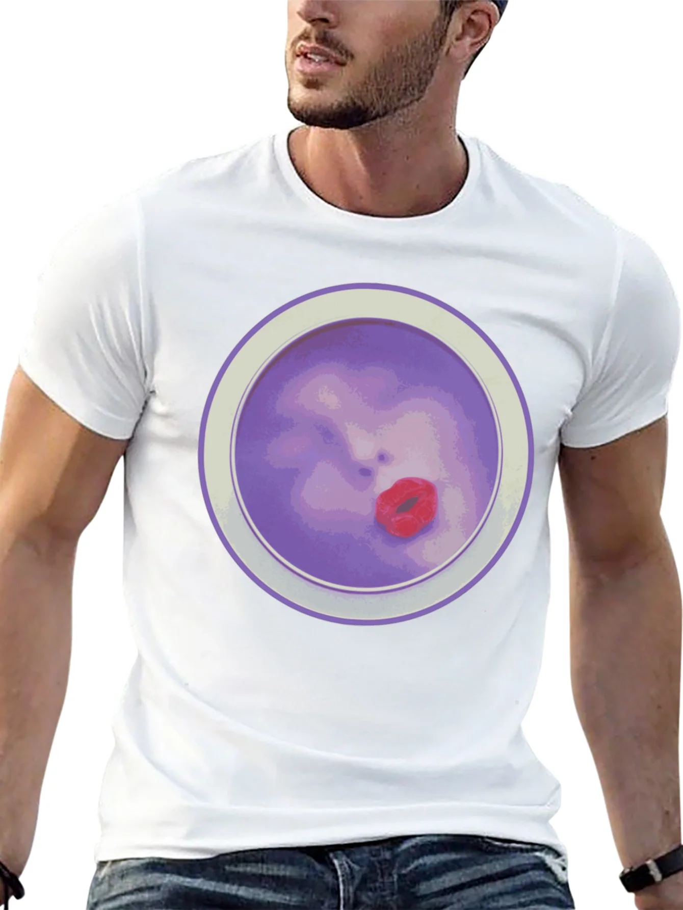 Purple Face T-Shirt - Unique Graphic Tee