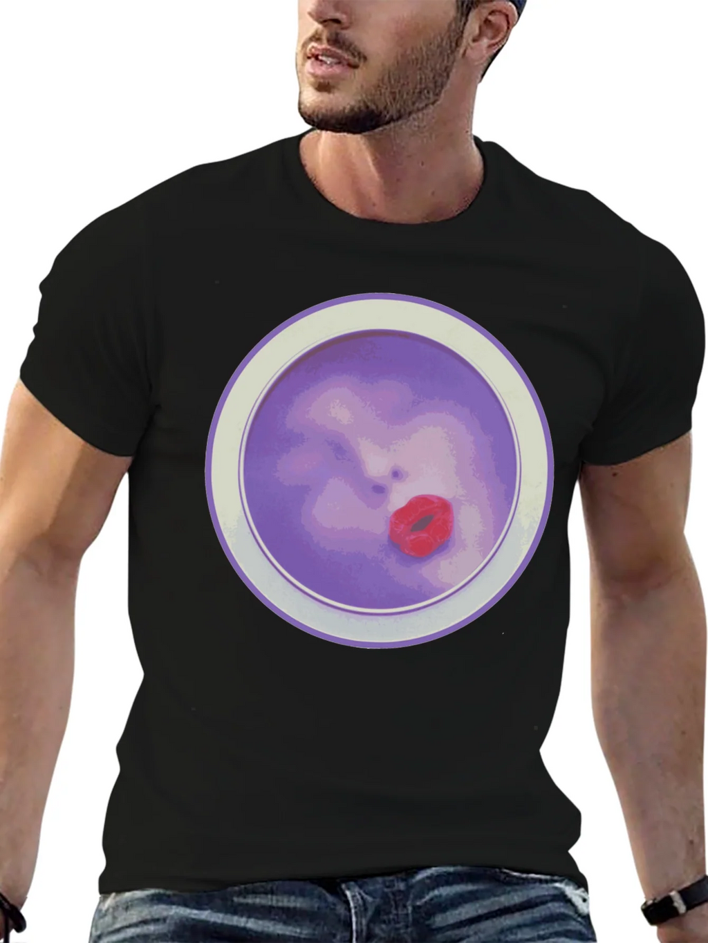 Purple Face T-Shirt - Unique Graphic Tee