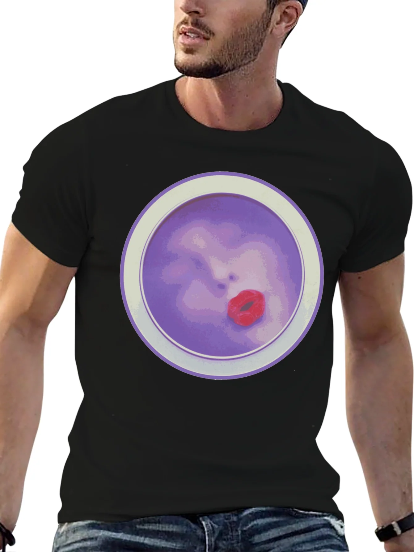 Purple Face T-Shirt - Unique Graphic Tee