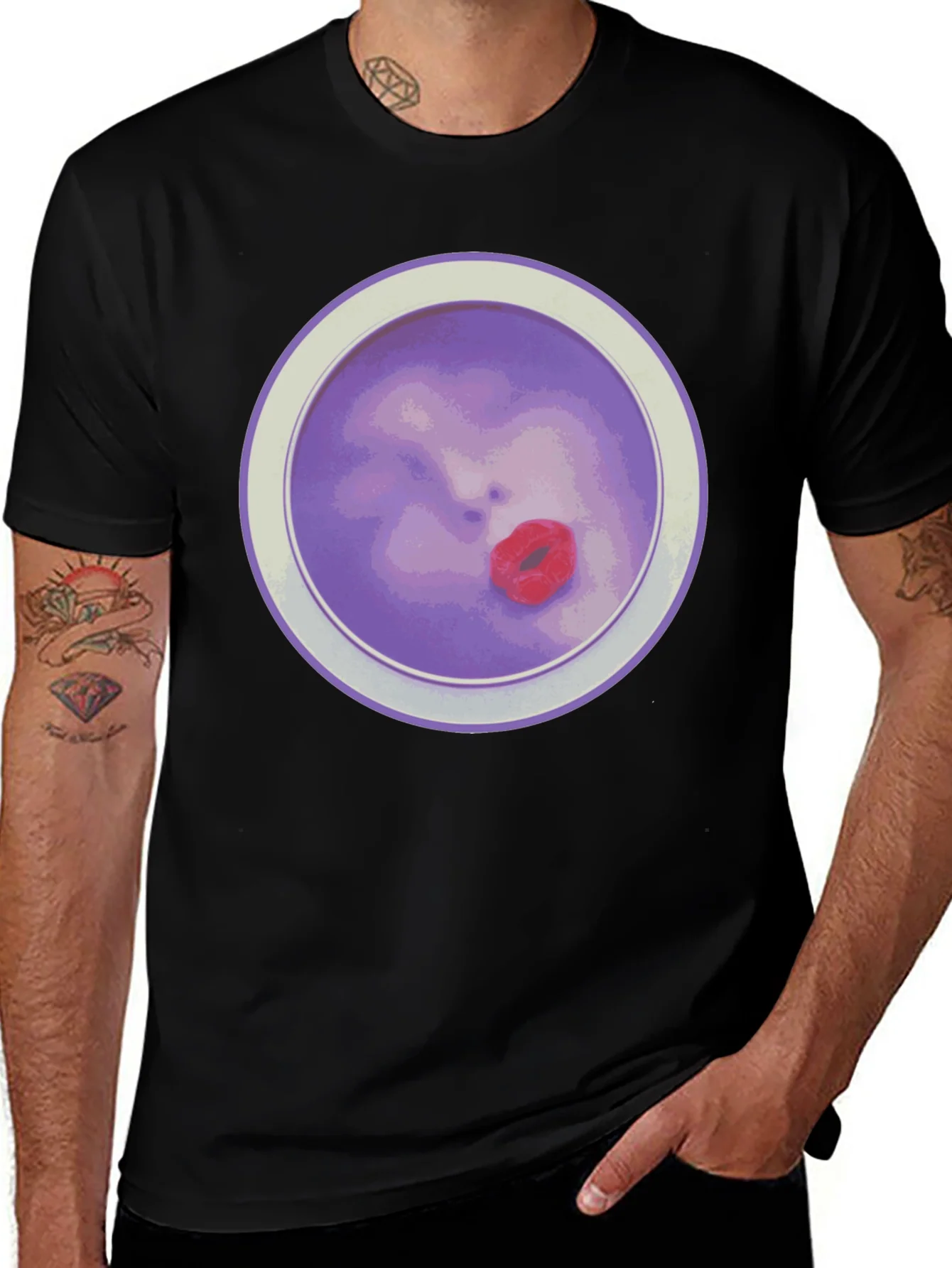 Purple Face T-Shirt - Unique Graphic Tee