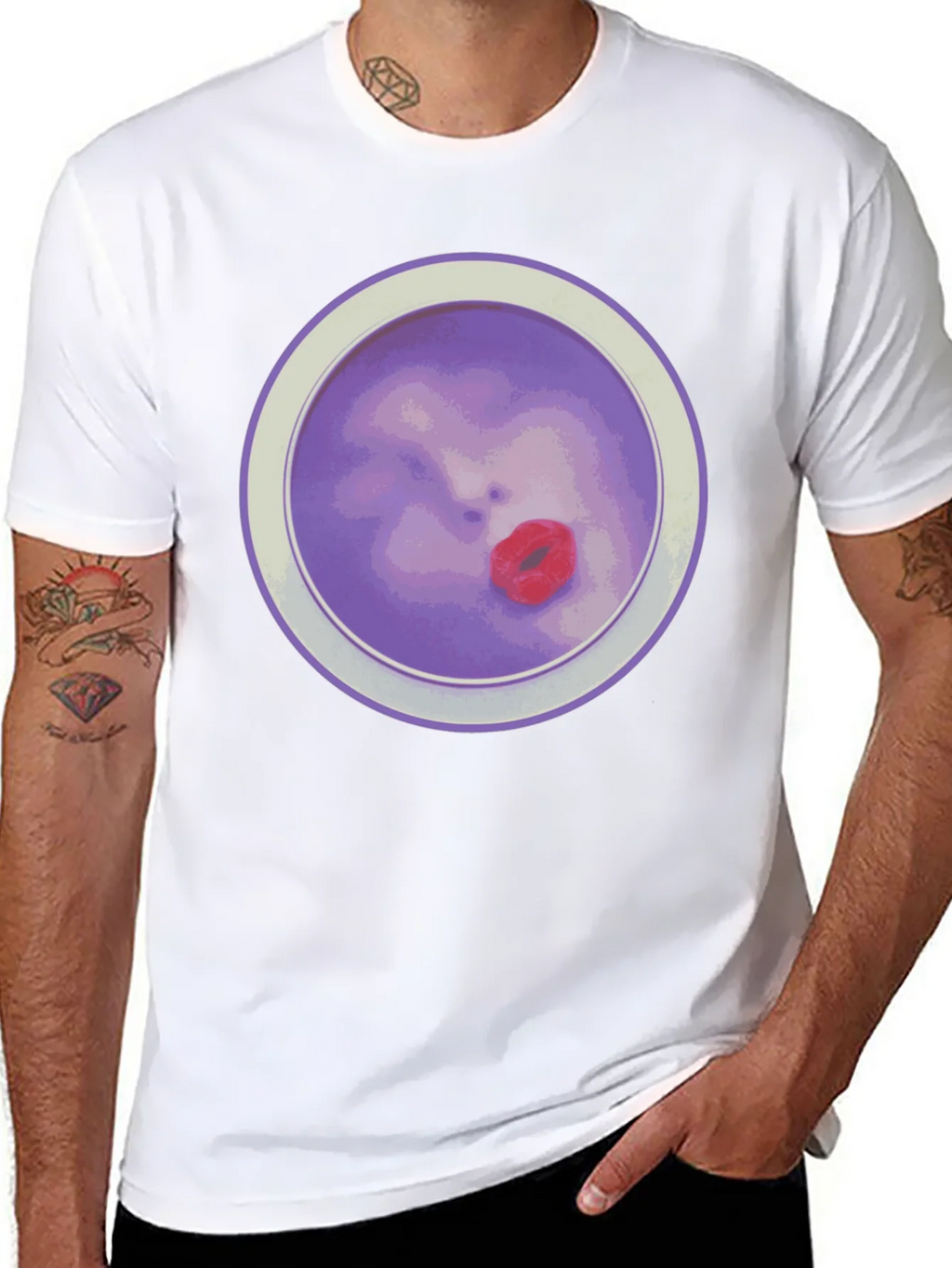 Purple Face T-Shirt - Unique Graphic Tee