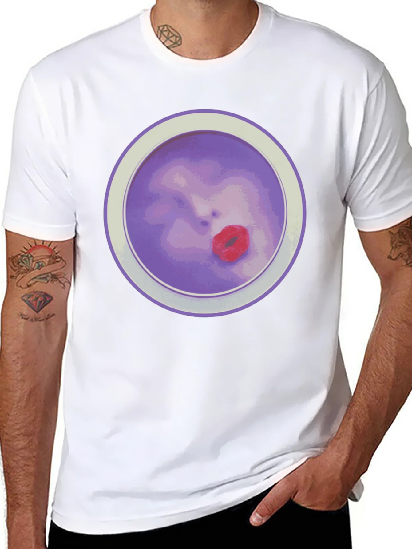 Purple Face T-Shirt - Unique Graphic Tee