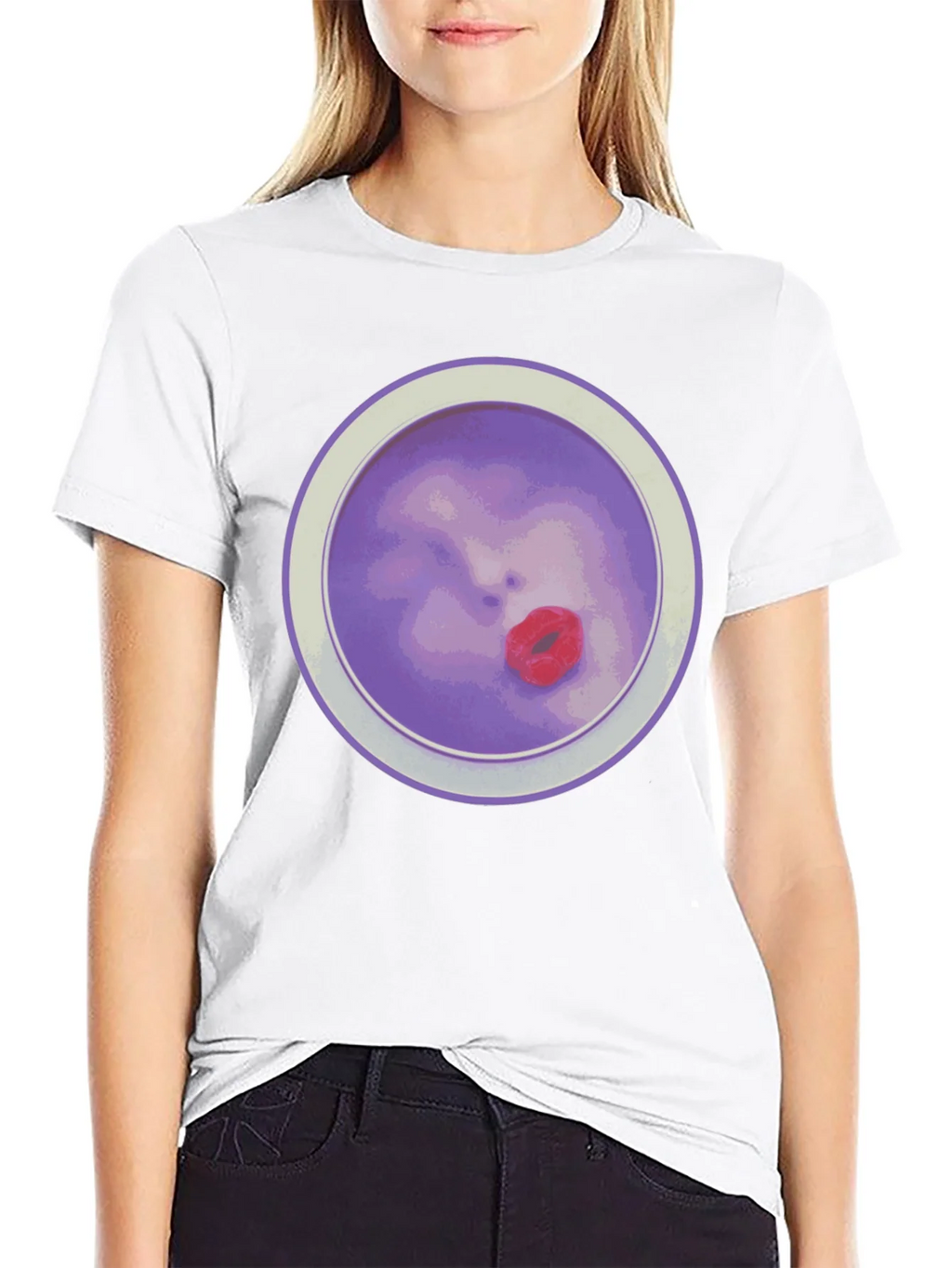 Purple Face T-Shirt - Unique Graphic Tee