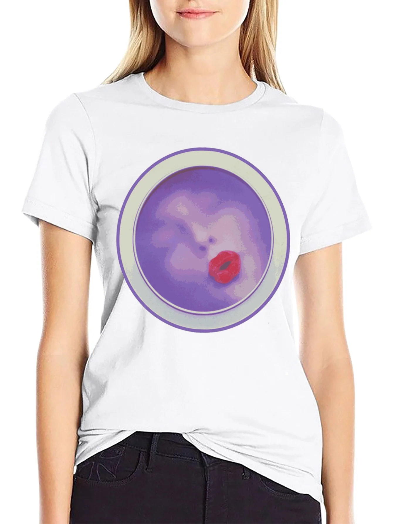 Purple Face T-Shirt - Unique Graphic Tee