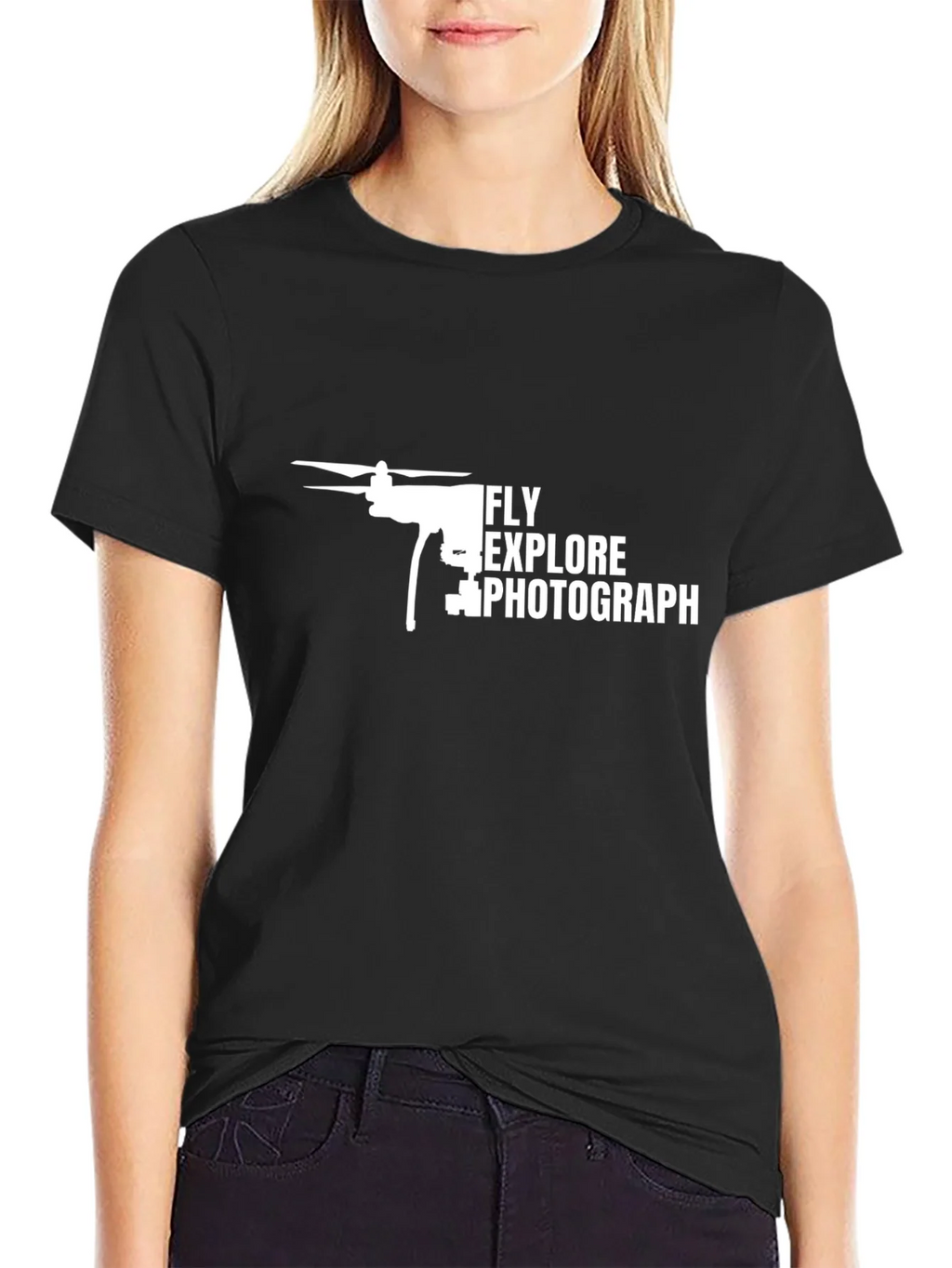Drone Fly Explore Photograph T-Shirt