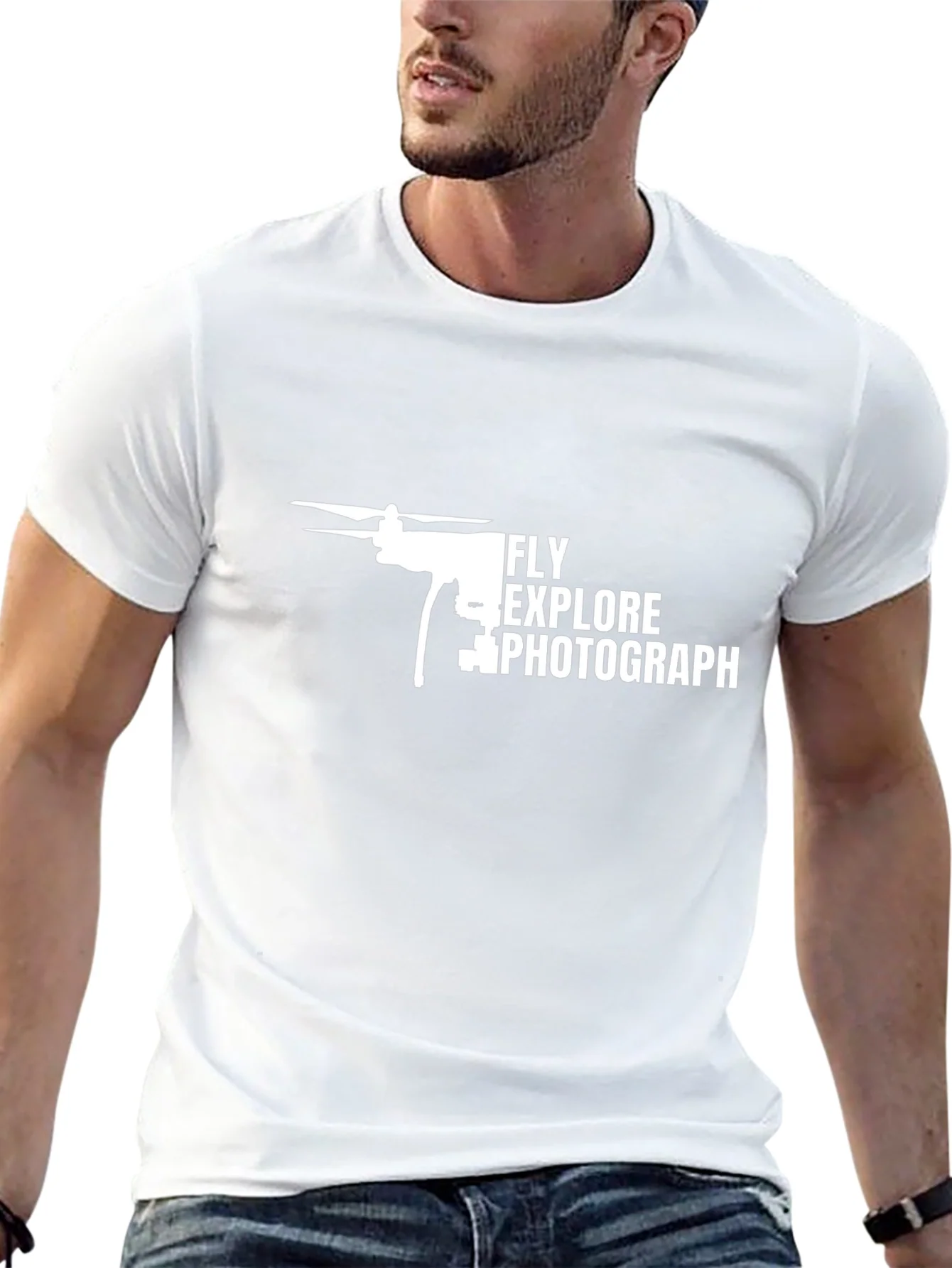 Drone Fly Explore Photograph T-Shirt