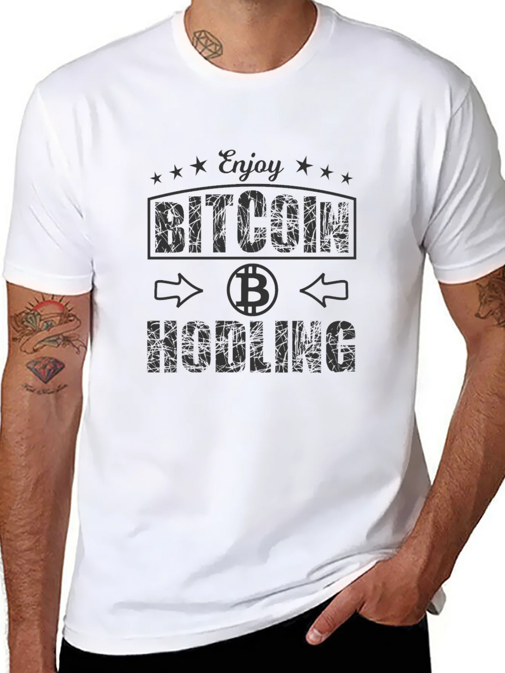 Enjoy Bitcoin Hodling Black Graphic Tee