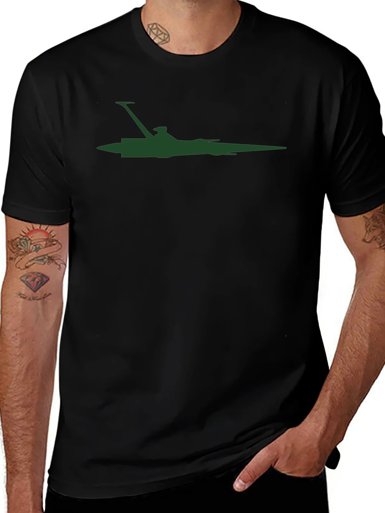 Stealth Fighter Graphic Tee - Black