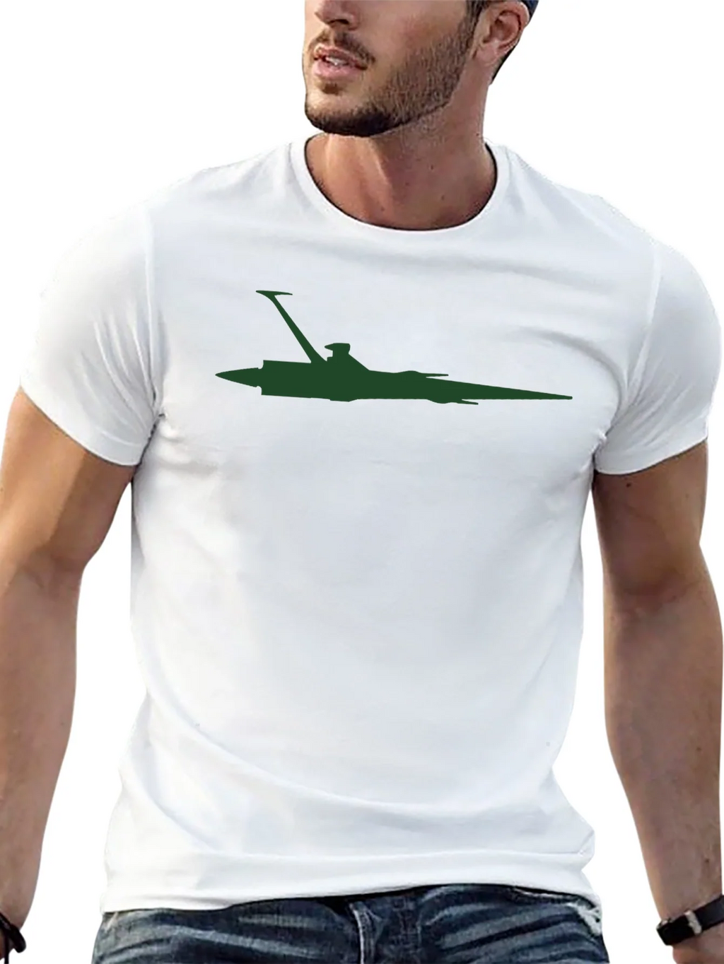 Stealth Fighter Graphic Tee - Black