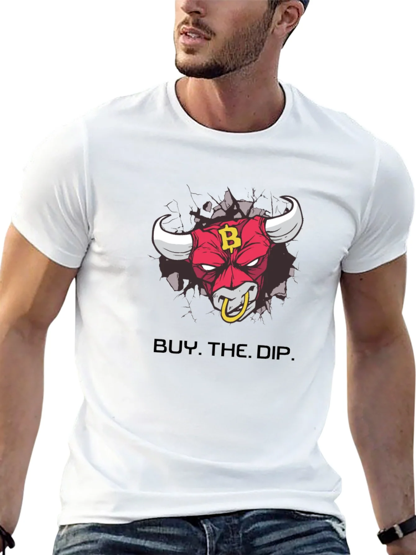 Buy The Dip Bull T-Shirt - Bitcoin BTC Crypto HODL