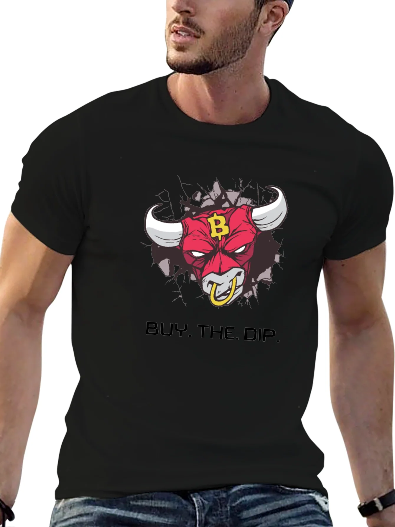 Buy The Dip Bull T-Shirt - Bitcoin BTC Crypto HODL
