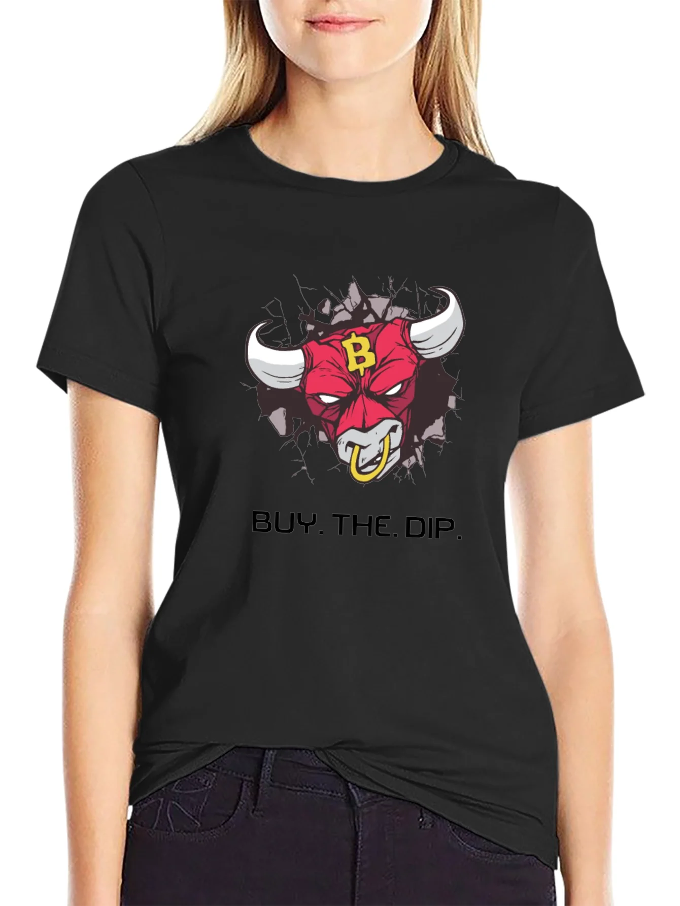 Buy The Dip Bull T-Shirt - Bitcoin BTC Crypto HODL