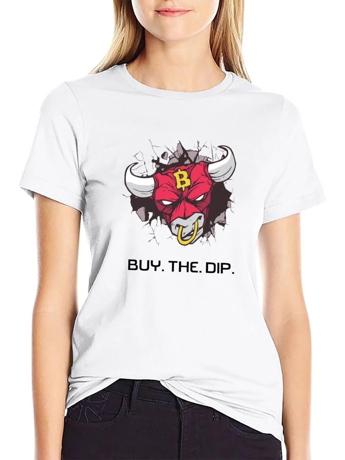 Buy The Dip Bull T-Shirt - Bitcoin BTC Crypto HODL