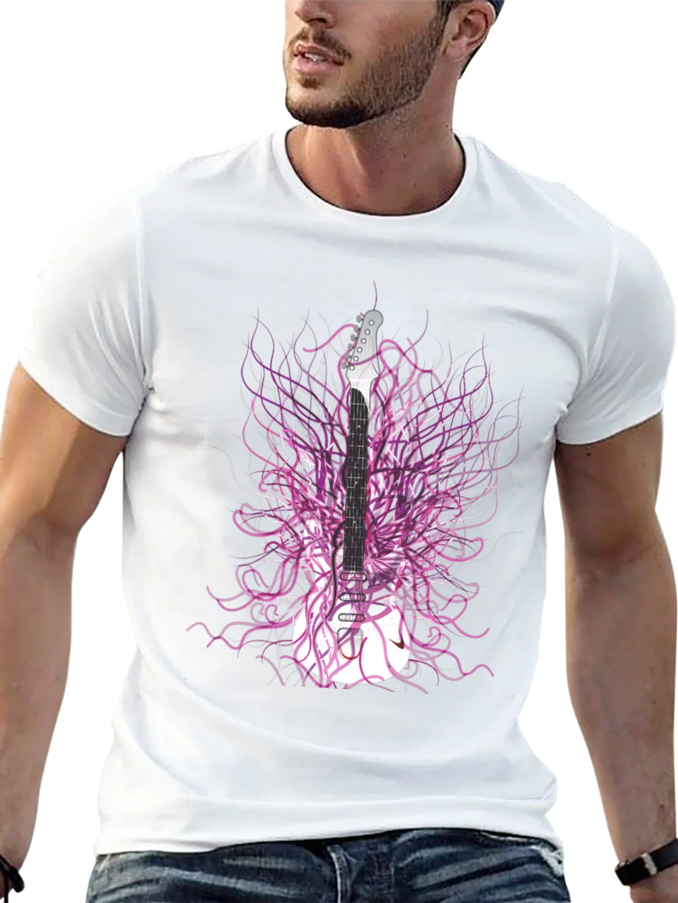 Guitar Art Tee - Electric Guitar T-Shirt
