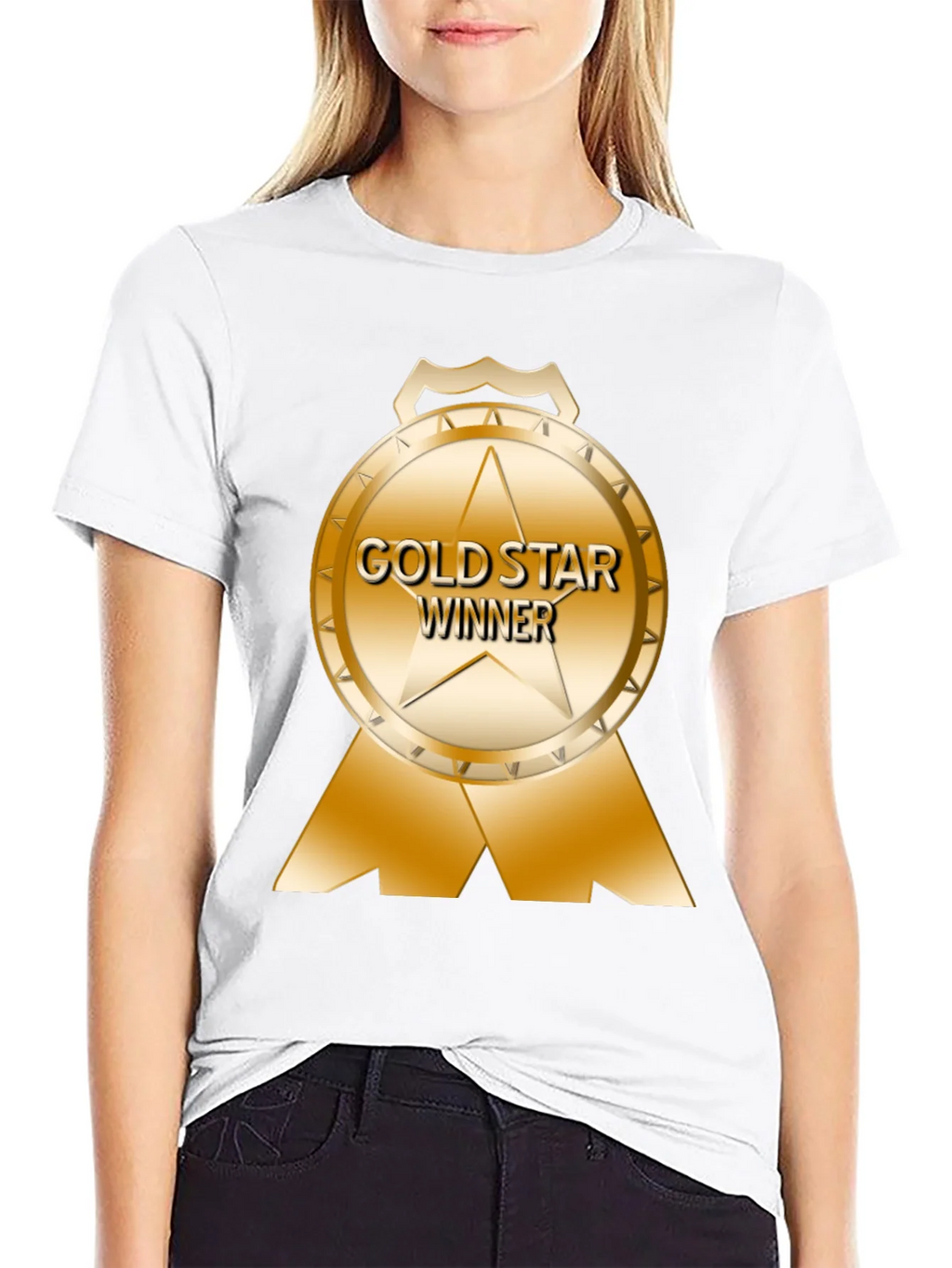 Gold Star Winner Black T-Shirt