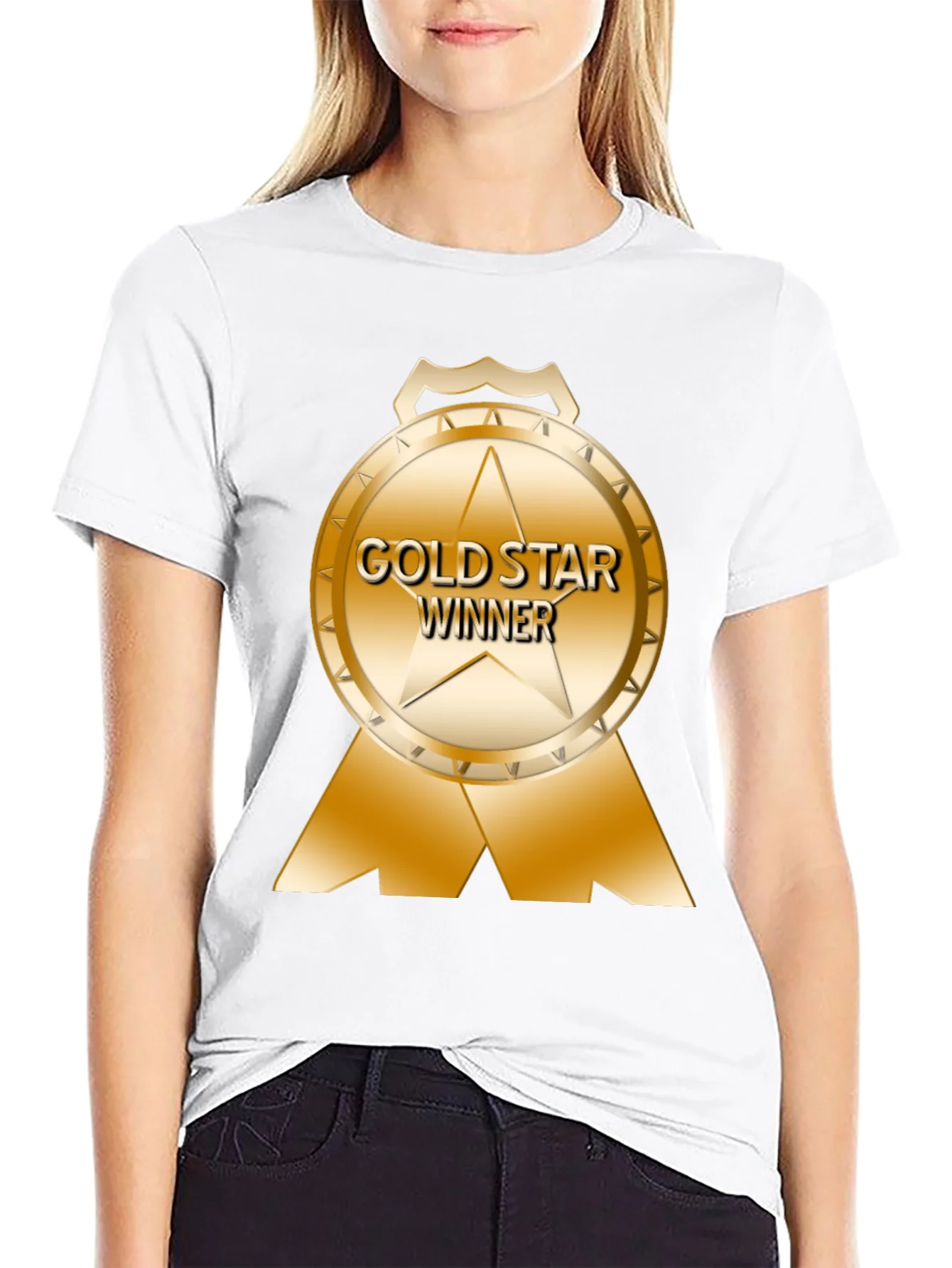 Gold Star Winner Black T-Shirt