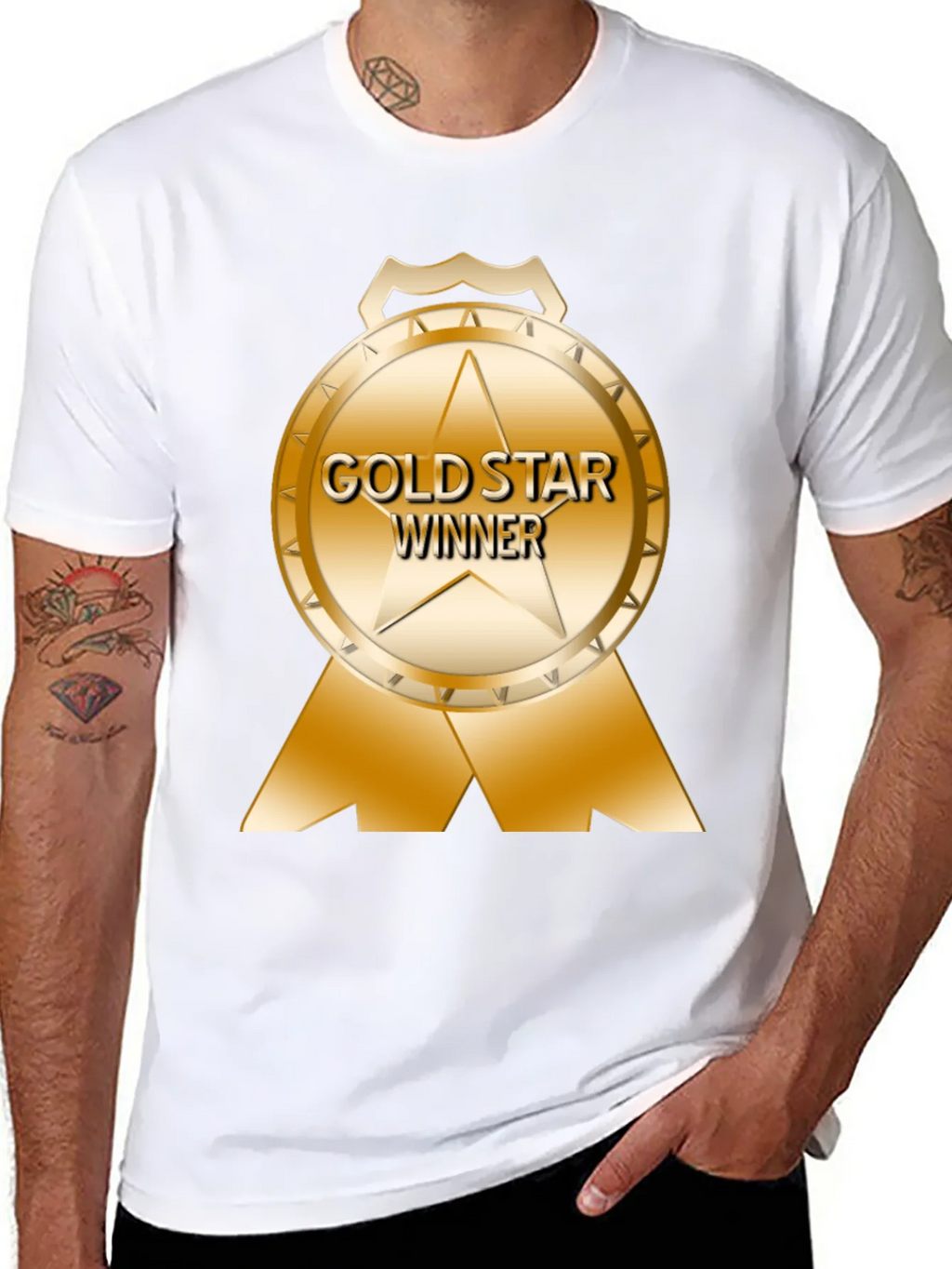 Gold Star Winner Black T-Shirt