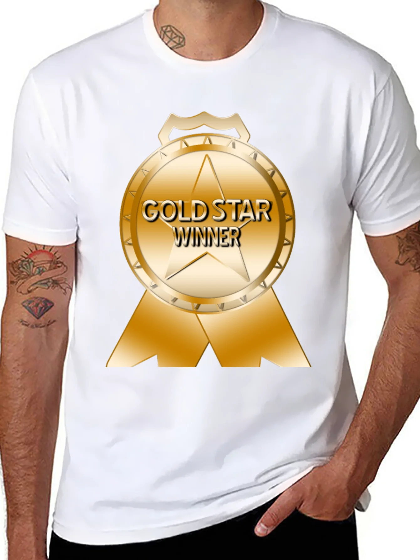 Gold Star Winner Black T-Shirt