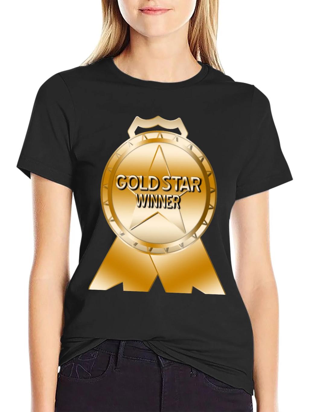 Gold Star Winner Black T-Shirt