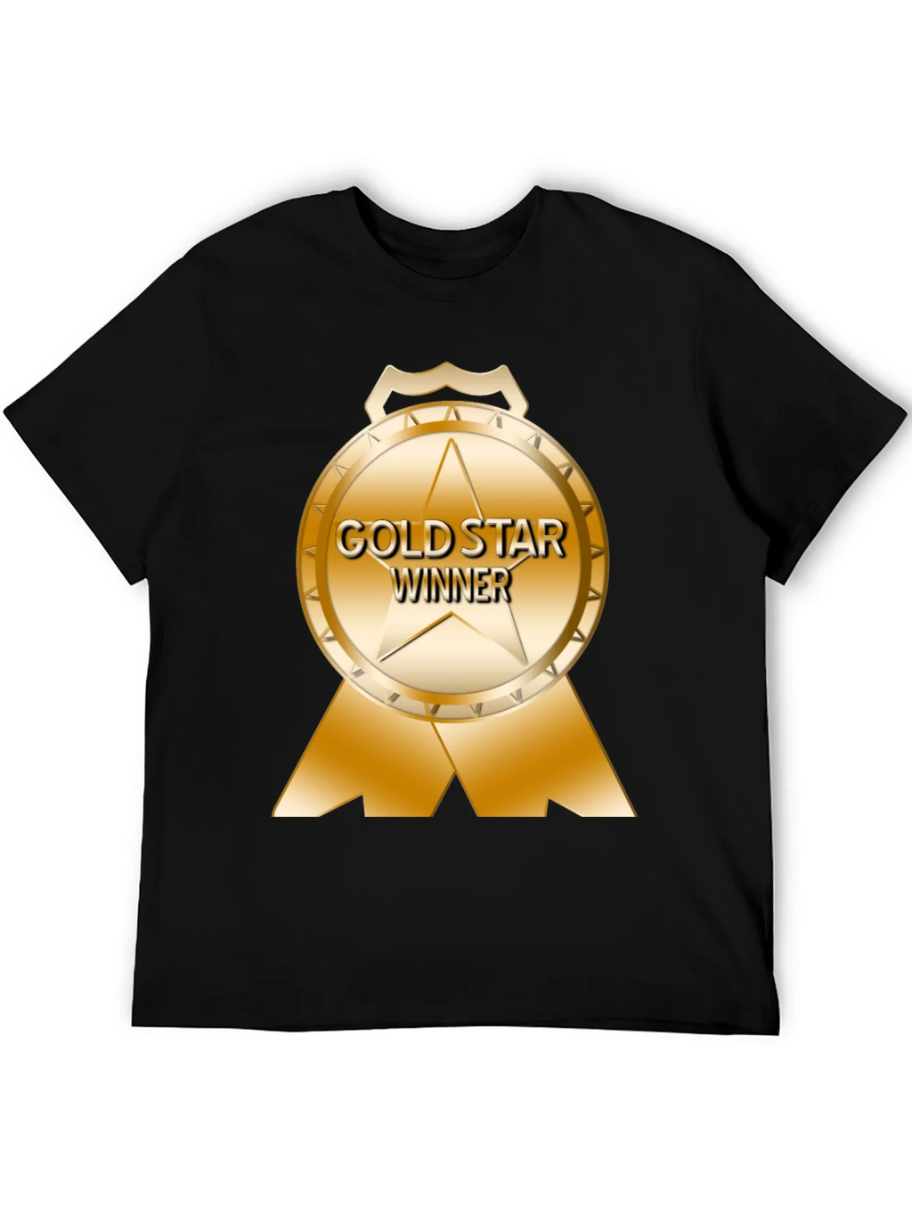 Gold Star Winner Black T-Shirt