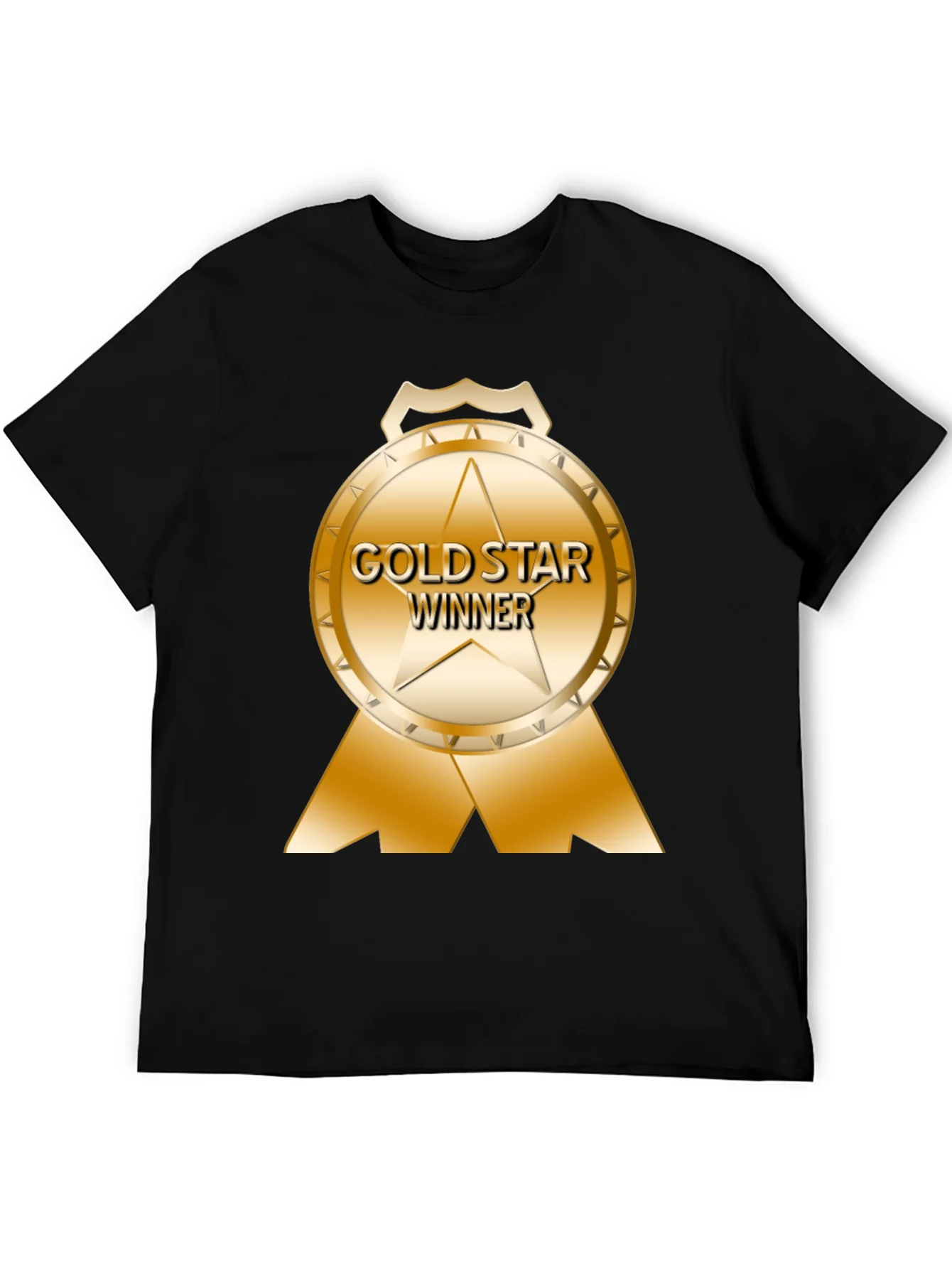 Gold Star Winner Black T-Shirt