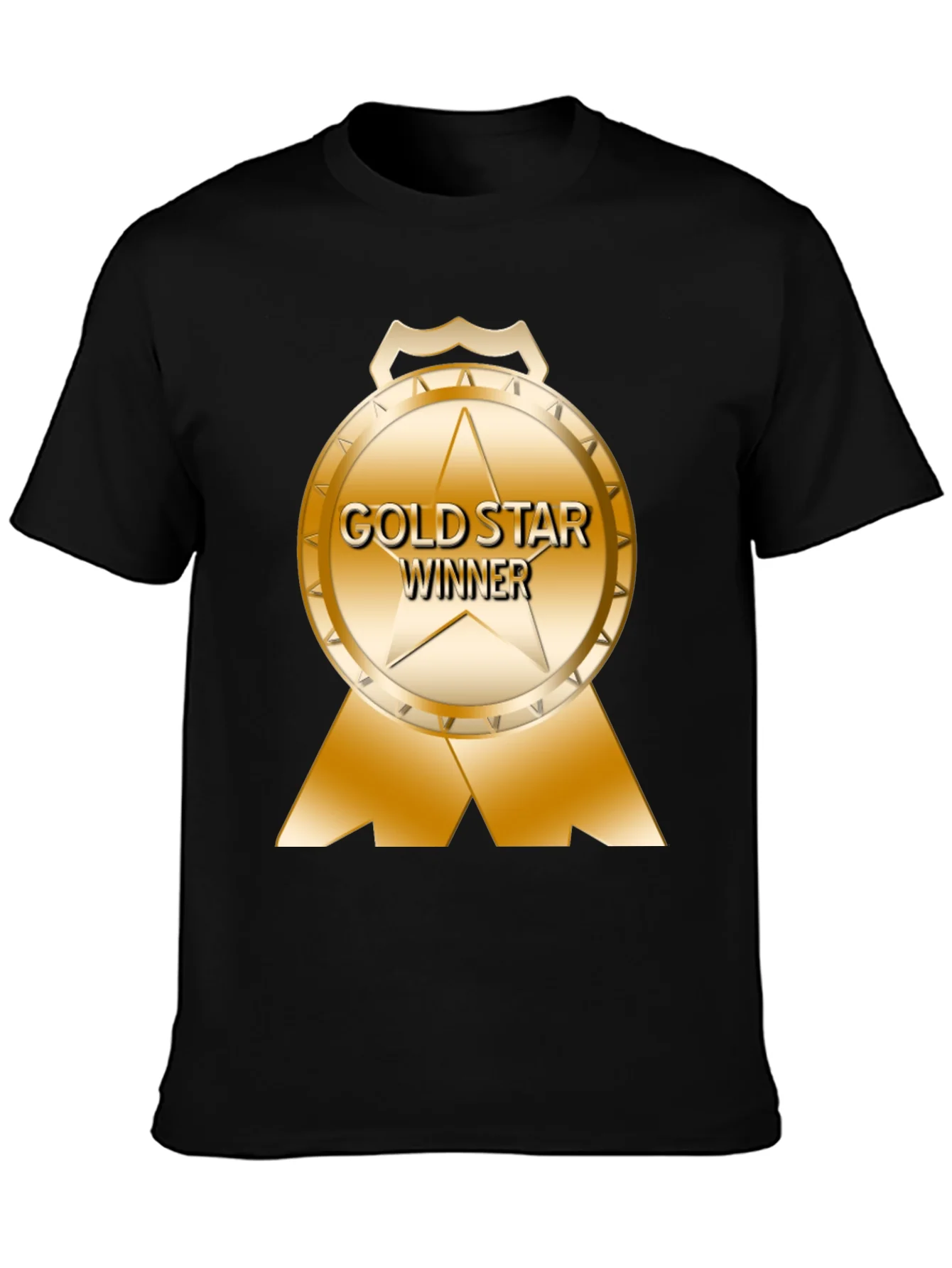 Gold Star Winner Black T-Shirt